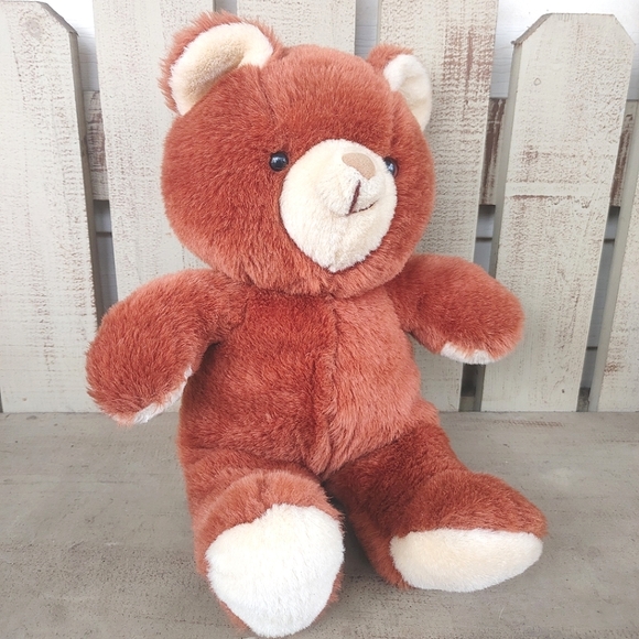 Vintage 1984 Brownish Red Plush Teddy Bear 18" K.B. Bros Stuffed Animal RARE - Picture 13 of 13